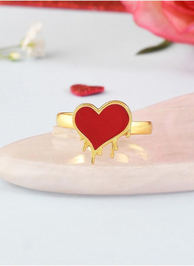 VOYLLA Valentine's Day Collection Asymmetrical Heart Ring  - Image 1
