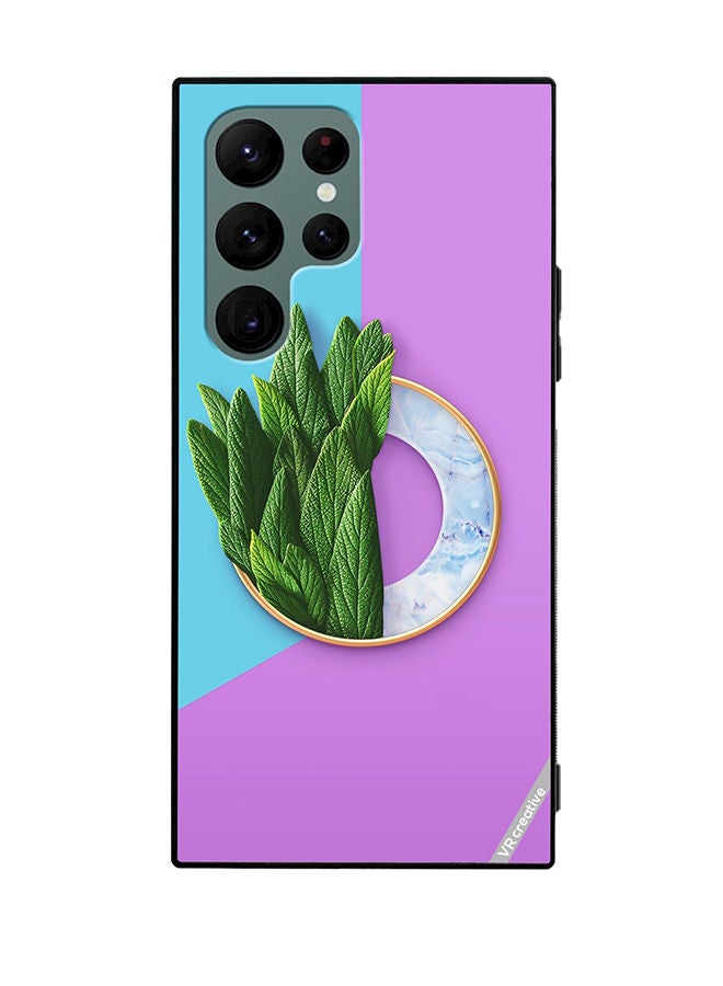 VR CREATIVE Protective Case Cover For Samsung Galaxy S22 Ultra 5G Flower Design Multicolour - Image 1