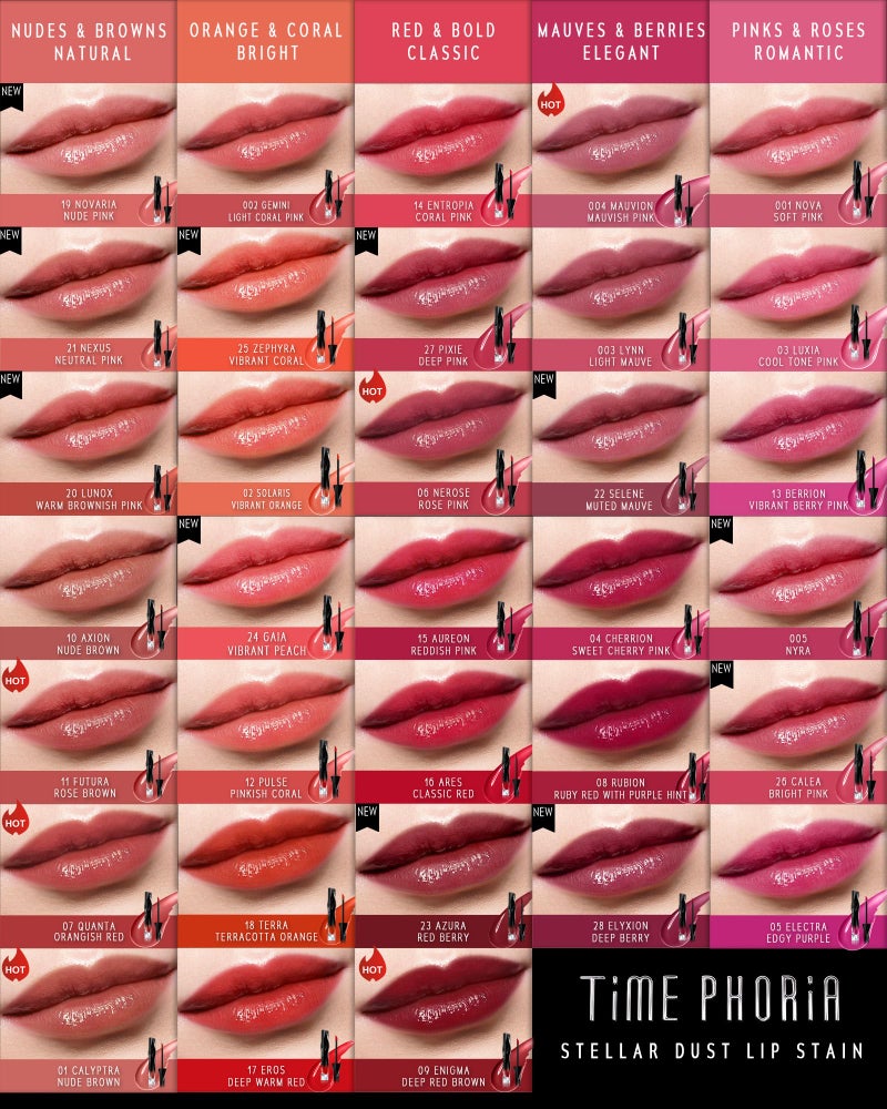 TIMEPHORIA Stellar Dust Lip Stain 07 Quanta, Transfer-Proof & Smudge-Proof Lip Gloss, Orangish Red Tinted Glossy Finish, High-Pigment Vibrant Color, Hydrating Lightweight Long-Lasting Lip Makeup - Image 4