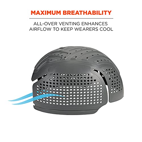 Ergodyne Skullerz 8945F(x) Universal Bump Cap Insert with Extra Venting, Fits Into Any Baseball Hat, Charcoal - Image 5