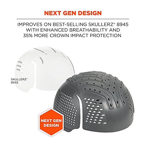 Ergodyne Skullerz 8945F(x) Universal Bump Cap Insert with Extra Venting, Fits Into Any Baseball Hat, Charcoal - Image 2