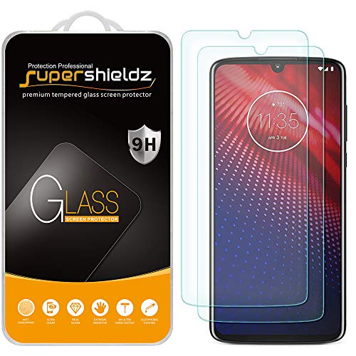 Supershieldz 2 Pack Designed for Motorola Moto Z4 Tempered Glass Screen Protector Anti Scratch Bubble Free - Image 1