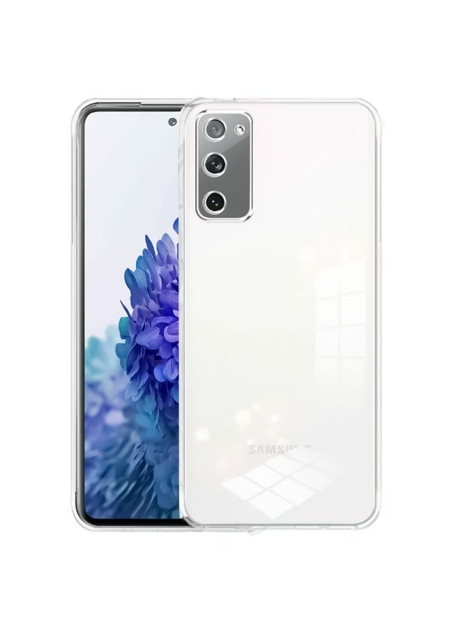 Case Compatible with Samsung Galaxy S20 FE / S20 Lite 6.5 inches / S20 (Fan Edition)  Case Crystal Clear Soft TPU Gel Case Flexible Silicone Anti-Scratch Camera Protection Transparent TPU Cover - Clear - Image 2