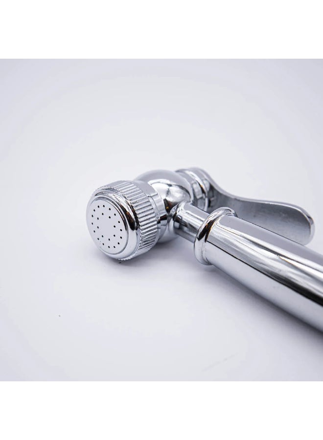 Rona Chrome Shattaf Bidet Sprayer Set Handheld Toilet Spray Kit for Bathroom Hygienic Cleaning - Image 2