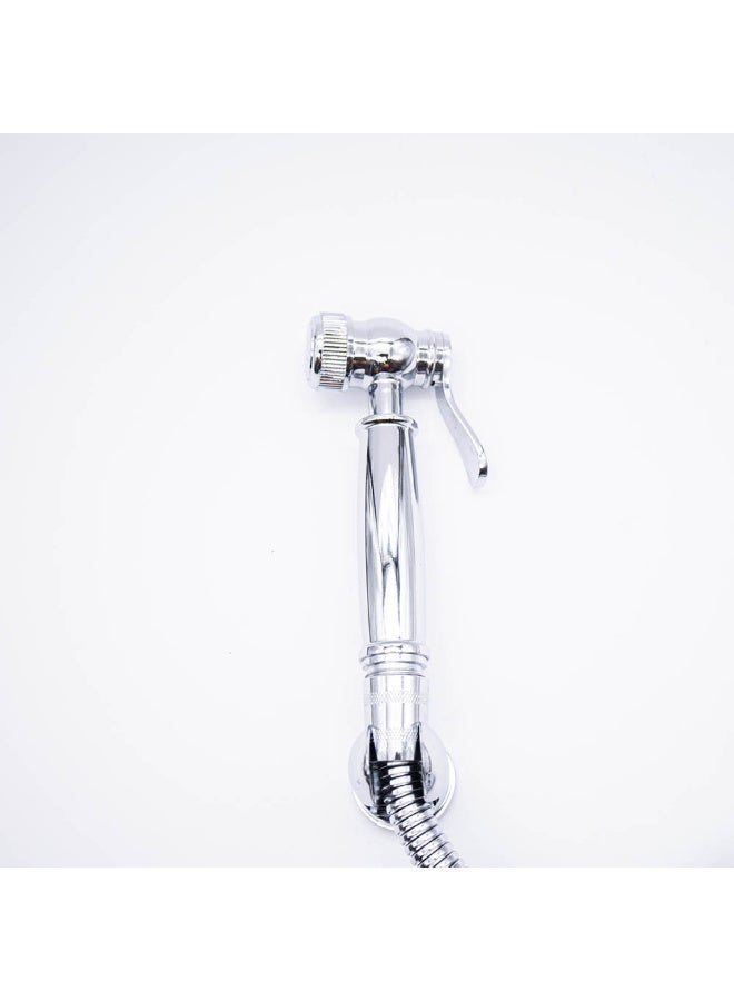 Rona Chrome Shattaf Bidet Sprayer Set Handheld Toilet Spray Kit for Bathroom Hygienic Cleaning - Image 1