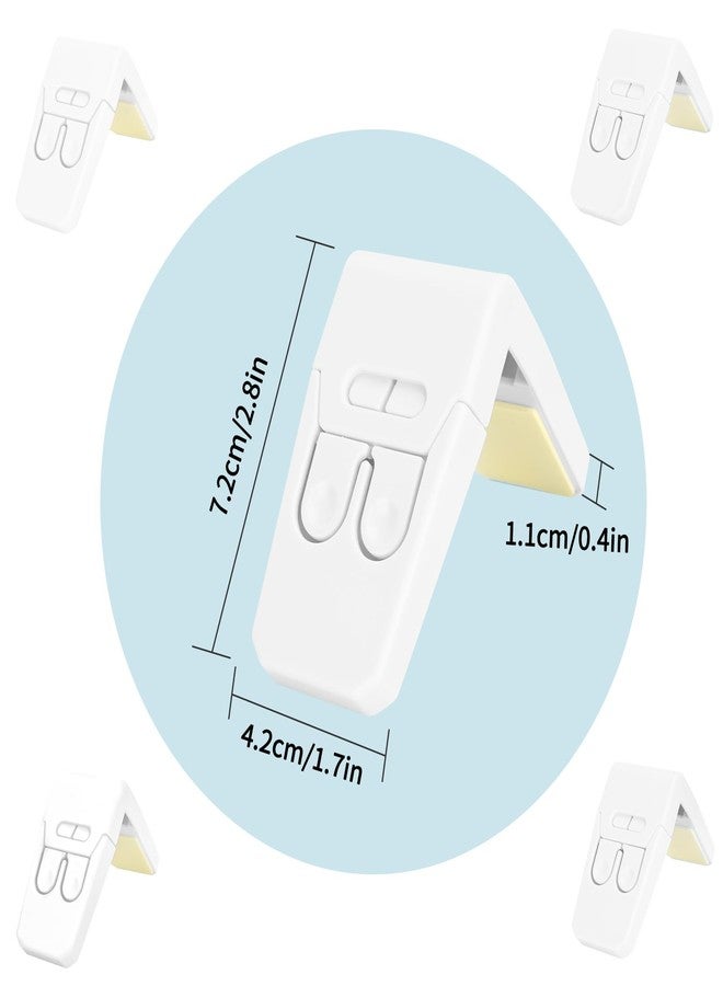 FYY Cabinet Locks for Babies, 4 Pack Child Proof Cabinet Locks Child Safety Locks for Cabinets Baby Proofing Angle Type Drawer Locks Latches with Strong Adhesive for Drawers Doors Cabinets - Image 5