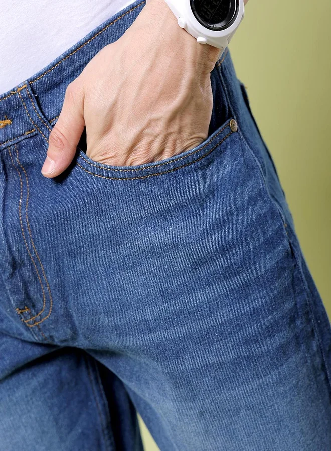 The Indian Garage Co The Indian Garage Co Men Mid Rise Loose Fit Jeans