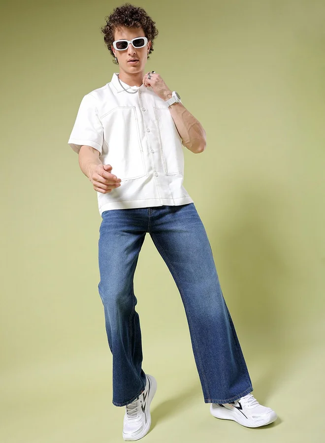 The Indian Garage Co The Indian Garage Co Men Mid Rise Loose Fit Jeans