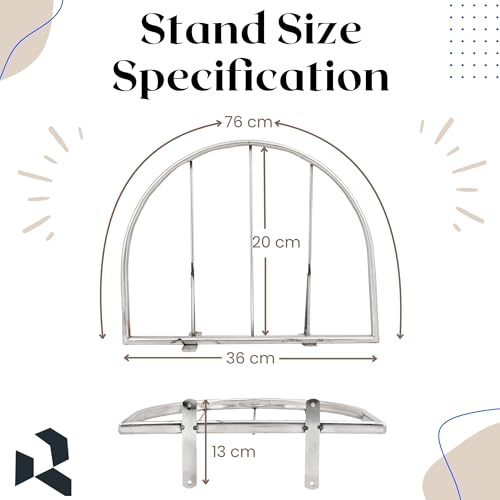 RISSACHI® Premium Stainless Steel RO Water Purifier Stand Compatible with Dolphin RO – Heavy-Duty, Rust-Resistant, Space-Saving Stand with 1-year warranty - Image 2