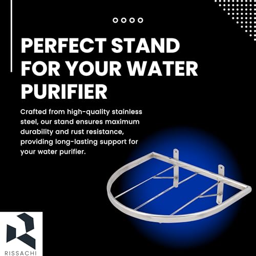 RISSACHI® Premium Stainless Steel RO Water Purifier Stand Compatible with Dolphin RO – Heavy-Duty, Rust-Resistant, Space-Saving Stand with 1-year warranty - Image 4