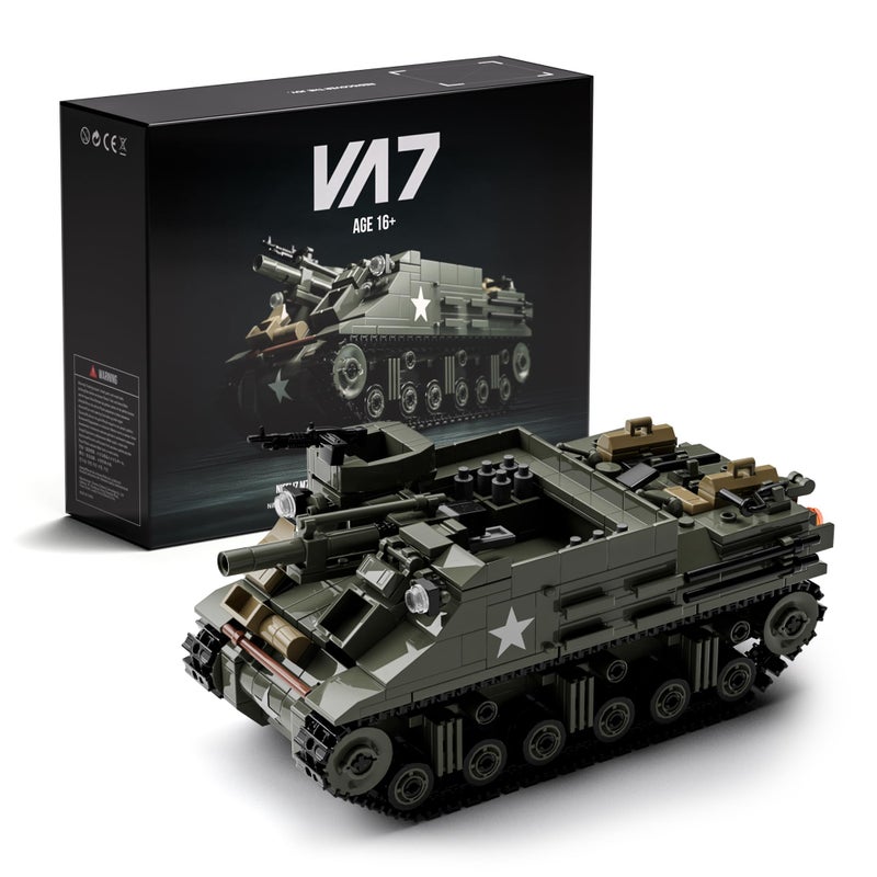 Nifeliz Military M7 Priest Tank Model Building Set WW2 Howitzer Army Vehicle Building Set for Adults Collectible Army Display Model Set and Gift for Enthusiasts 646 PCS NF10336 - Image 3