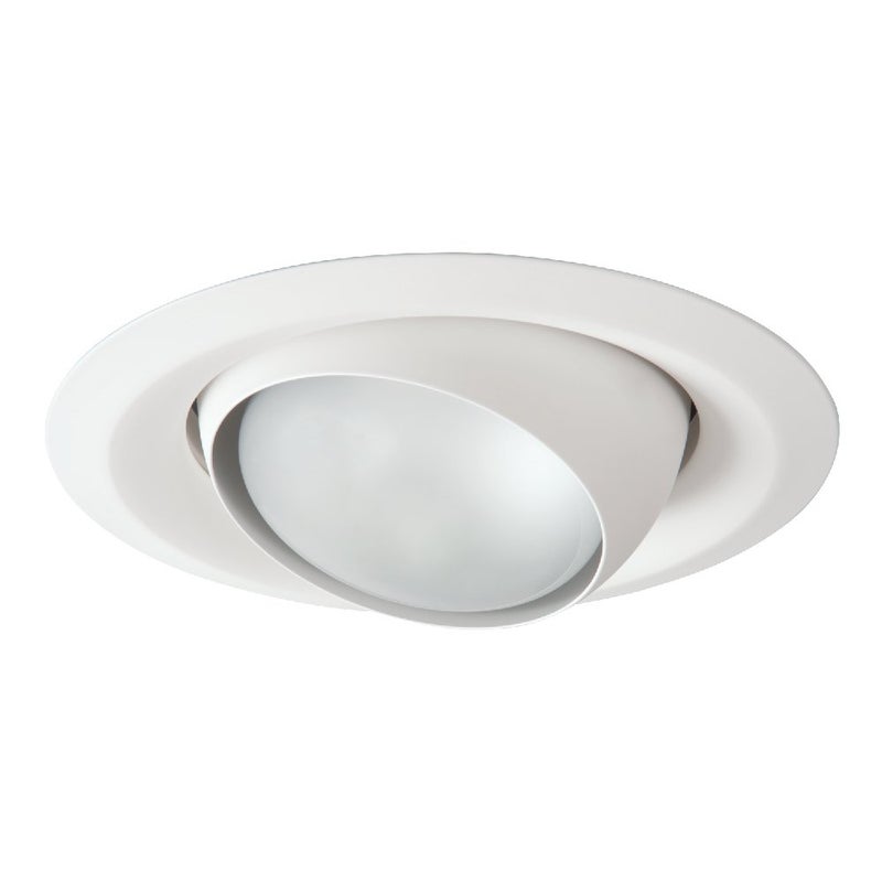 HALO E26 Series 6 in White Recessed Ceiling Light Fixture Trim with Adjustable Eyeball
