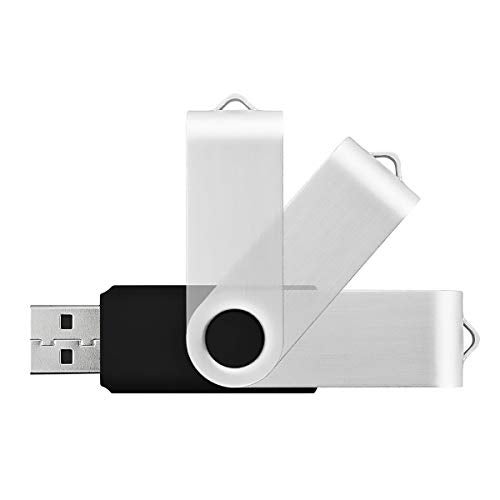 Aiibe 32GB USB Flash Drives Thumb Drive 10 Pack Bulk 32 GB Flash Drive USB 2.0 Memory Sticks Swivel Jump Zip Drives (32GB, 10 Pack, Black) - Image 4
