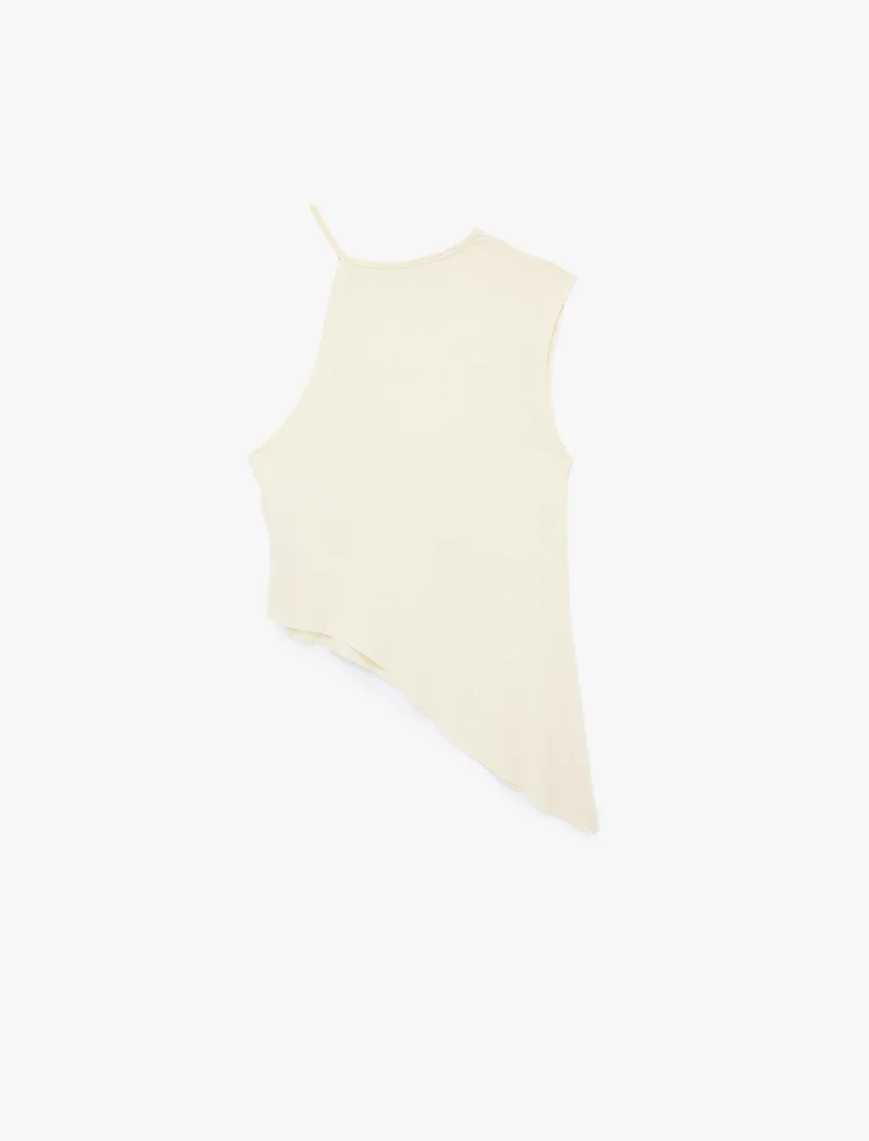 Koton  Ruched Asymmetric Shoulder Top for Women | Best Price UAE