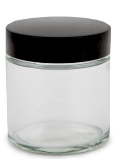 Vivaplex Vivaplex, 12, Clear, 4 oz, Round Glass Jars, with Inner Liners and black Lids  - Image 4