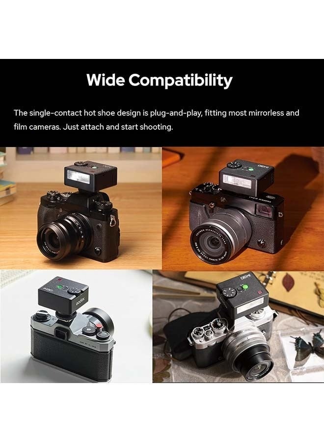 Godox iM30 Camare Flash,Mini Flash Speedlite,GN15 with 13 Levels Flash Power, CCT 6500K±200K with S1/S2 Optical Control for Fuji, for Canon, for Nikon, for Sony, for Olympus Camera - Image 2