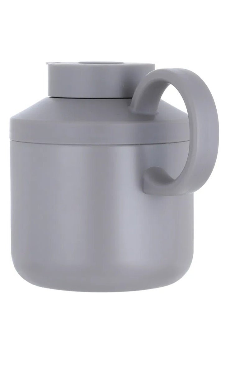 السيف غاليري ترمس هلا تايملس، 0.6 لتر، حافظة داخلية استيل، هيكل خارجي استيل، ضغاط - رمادي فاتح - Image 2