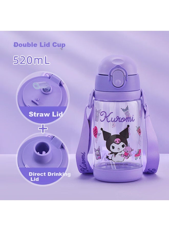 Devar Kuromi Kids Water Bottle Student Direct Drinking Bottle Girls School Use Summer Kindergarten Baby Straw Cup - Image 2