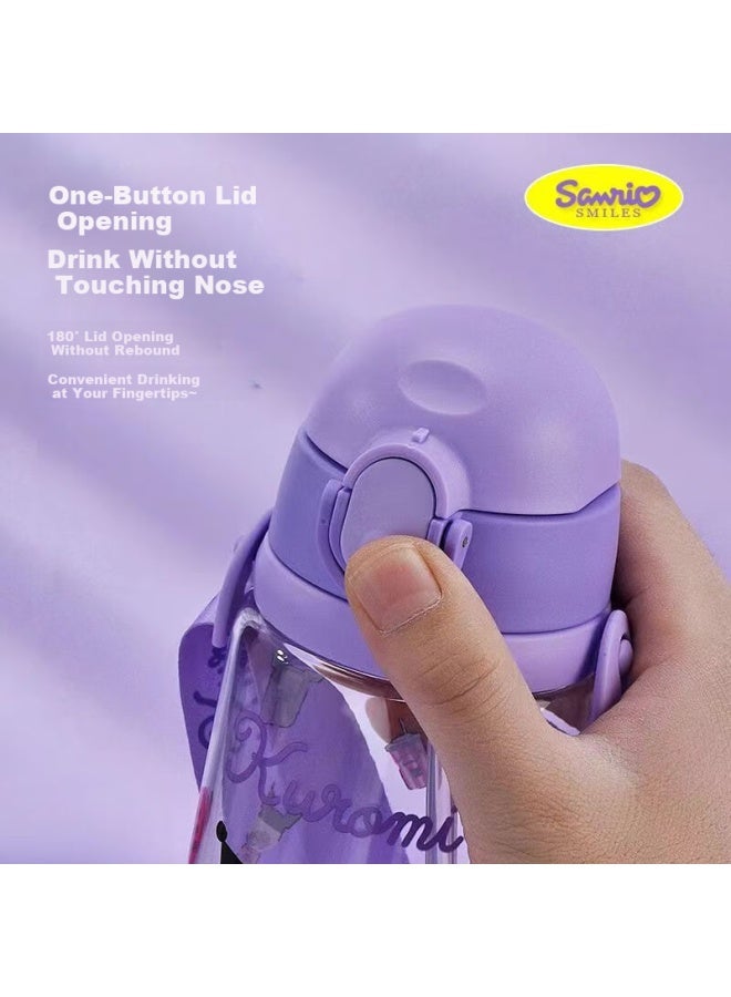 Devar Kuromi Kids Water Bottle Student Direct Drinking Bottle Girls School Use Summer Kindergarten Baby Straw Cup - Image 3