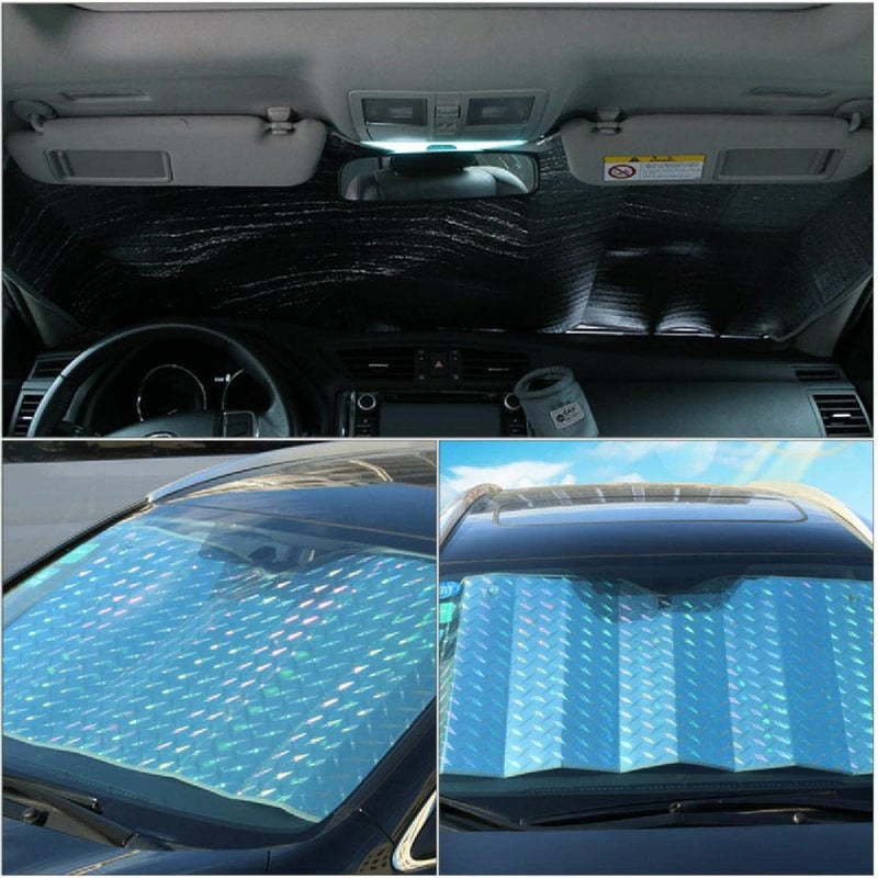 TOTMOX Universal Car Windscreen Sun Shade - Heat Reflective UV Shield with Suction Cups - Image 4