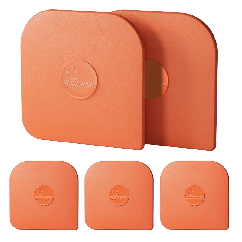 Pan Scraper 5 Pcs Pot Scraper Plastic Pot Scraper Non Scratch for Cast Iron Pot and Pan Cleaning Sturdy Scraper Kitchen ToolOrange