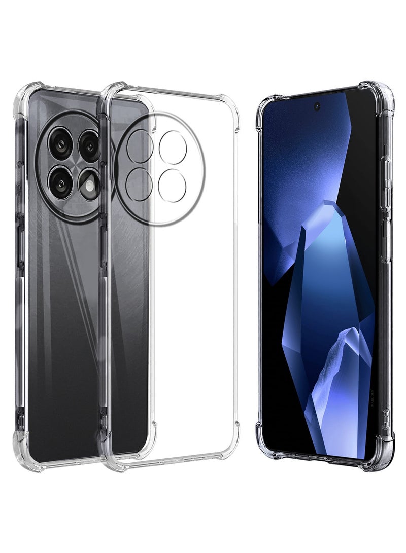 TPU Gorilla Case Cover for OnePlus ACE 5 5G, Phoce Cover with Reinforced Corner Bumper Camera Protection Slim Fit Shockproof Flexible - Clear - Image 4