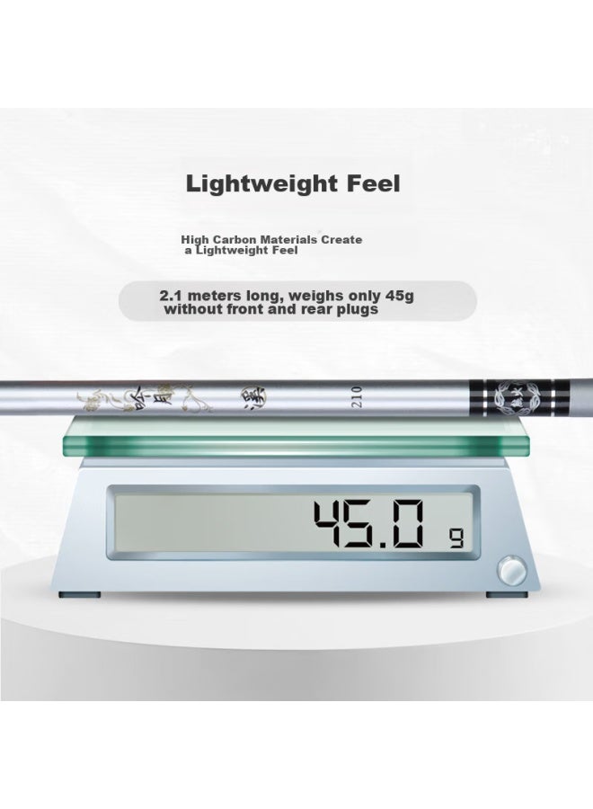 Bear fire Xionghuoyu Fishing Rod, 1.8m Short Section, Stream Rod, Carbon Fiber Fishing Rod, Hand Rod, Children's Fishing Rod, Portable, Light And Hard, White Strip Rod  - Image 2