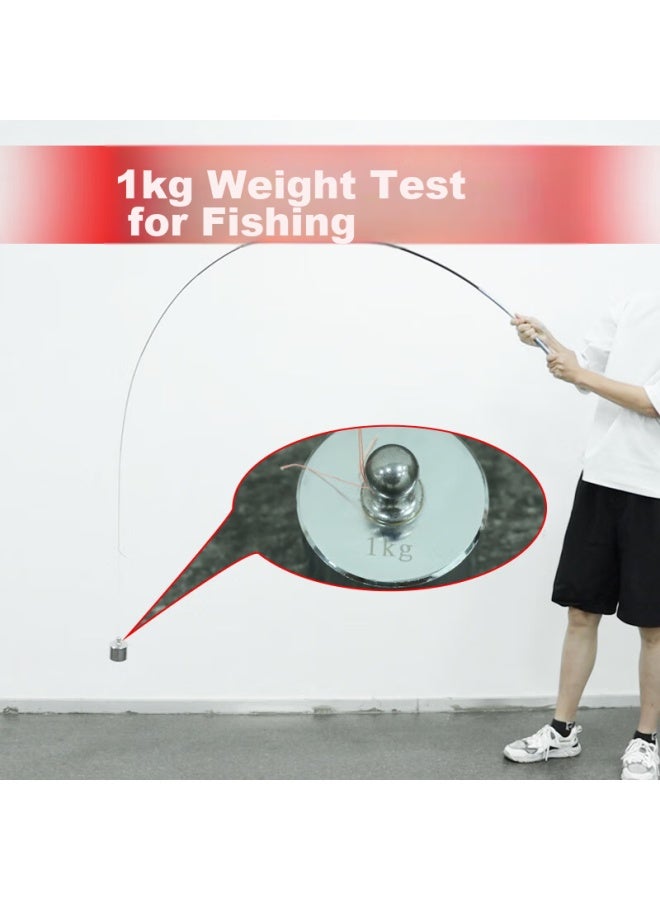 Bear fire Xionghuoyu Fishing Rod, 1.8m Short Section, Stream Rod, Carbon Fiber Fishing Rod, Hand Rod, Children's Fishing Rod, Portable, Light And Hard, White Strip Rod  - Image 3