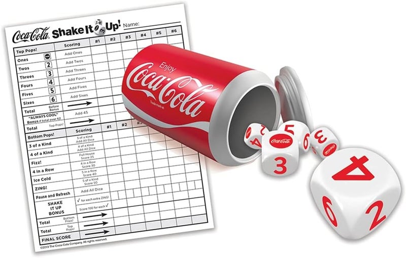 MasterPieces MasterPieces Officially Licensed CocaCola Shake It Up Dice Game for Families - Image 4