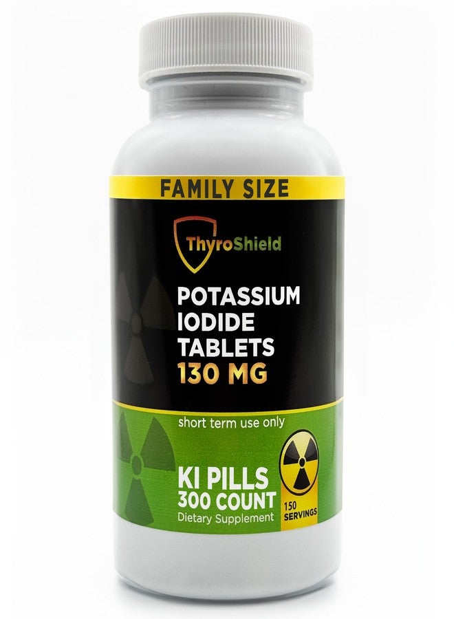 ThyroShield Potassium Iodide Tablets 130 mg | 300ct Iodine for Radiation Exposure - Potassium Iodine Pills - YODO Naciente - KI Pills - Made in USA - ThyroShield (300 Tablets) - Image 1