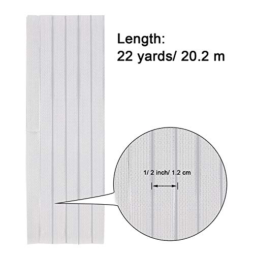 Shappy Elastic Band for Sewing Knit Elastic Band (1/2 Inch X 22 Yards,White) - Image 2