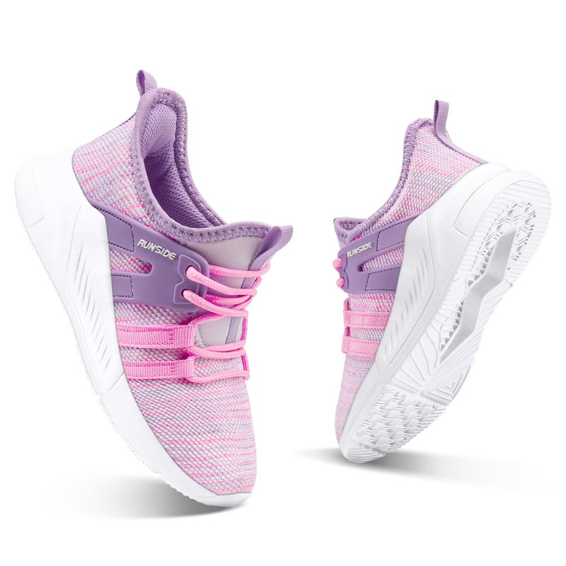 RUNSIDE Boys Girls Tennis Shoes Kids Lightweight Breathable Sneakers Lace-up Running Athletic Shoes for Toddler/Little Kid/Big Kid Colorful - Image 3