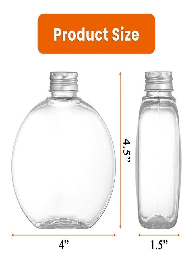 Elsjoy 24 Pack 10 oz Plastic Juice Bottles with Caps, Small Flat Plastic Bottles Reusable Clear Empty Beverage Containers, Leak Proof - Image 2