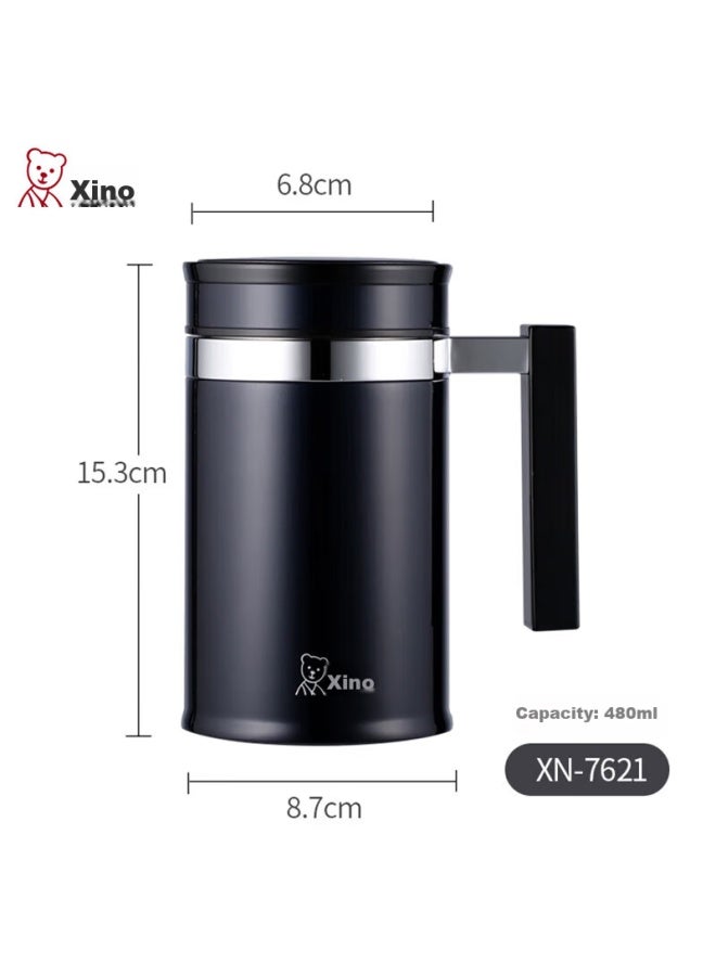 Heenoor Xino Insulated Mug For Men, Large Capacity, High-end, Business Office Stainless Steel Cup With Handle, Filtered Water Bottle Xn-7621 - Image 3