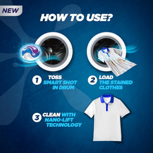 Surf Excel Matic 3 in 1 Smart Shots 17 pcs|| Laundry Detergent Pods for Tough Stain Removal in Front Load & Top Load Washing Machines|| Fragrance + Care - Image 5