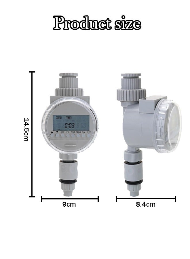 Solar Powered Automatic Watering Timer, Solar Powered Irrigation Timer Controller, Digital Irrigation Timer System with LCD Digital Display for Plants Flowers at Garden for Home Lawn - Image 3