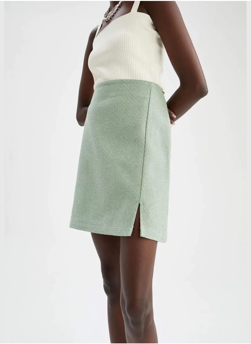 DeFacto A Cut Side Split Mini Skirt