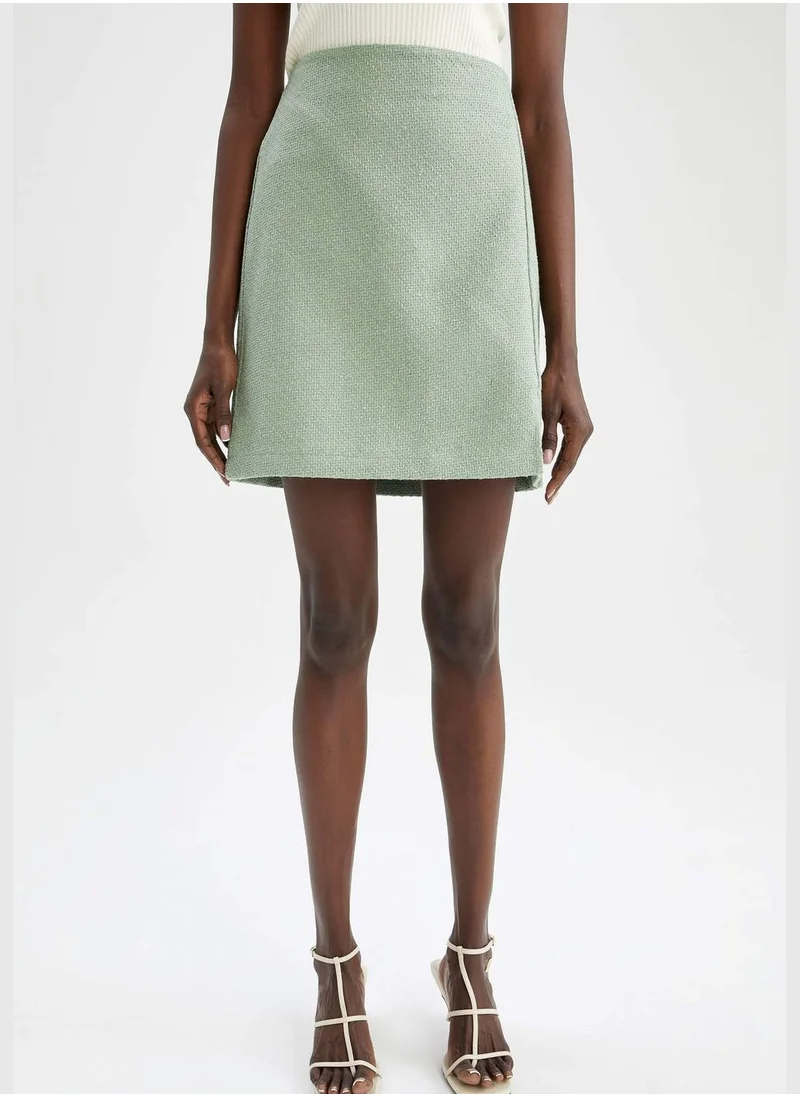 DeFacto A Cut Side Split Mini Skirt