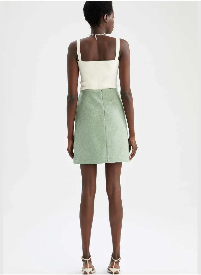 DeFacto A Cut Side Split Mini Skirt