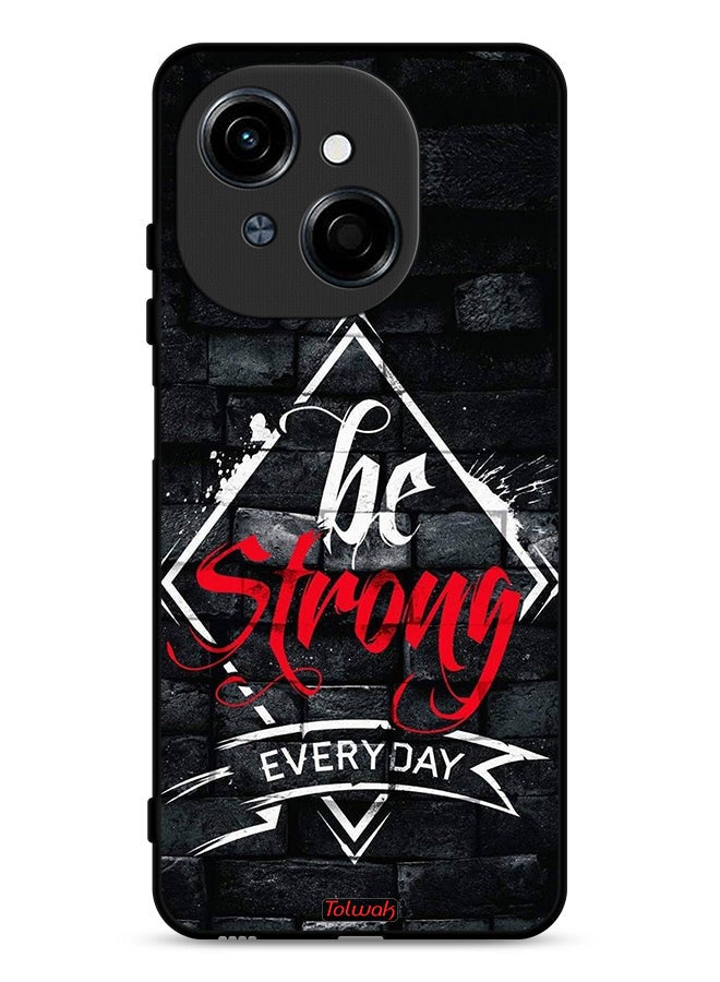 Tolwak Tecno Spark Go 1S 4G Protective Case Cover Be Strong Every Day - Image 1