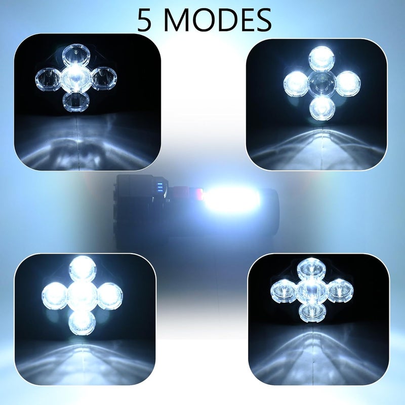 Care4 Care 4 4 Modes 5 LED 1COB Flashlight USB Rechargeable Flashlight Torch Light 14 cm Torch Black 15 cm Rechargeable - Image 4