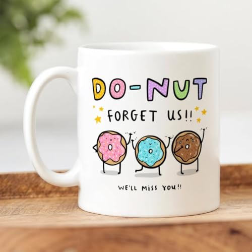 DAYS Do-nut Forget Us Mug Leaving Job Bon Voyage Funny New Job Gift, Retirement Gift Best Friend Forever Friendship Bestie Gifts, Best Friend Birthday - Image 1