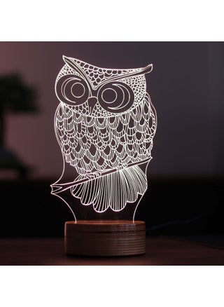 Owl Table Lamp Wooden Base 7 Different Light Colors - pzsku/ZDD8811BE4E4ACB440B9DZ/45/_/1737454846/43d8579e-f6c7-49c0-8f55-b008bccfbb50