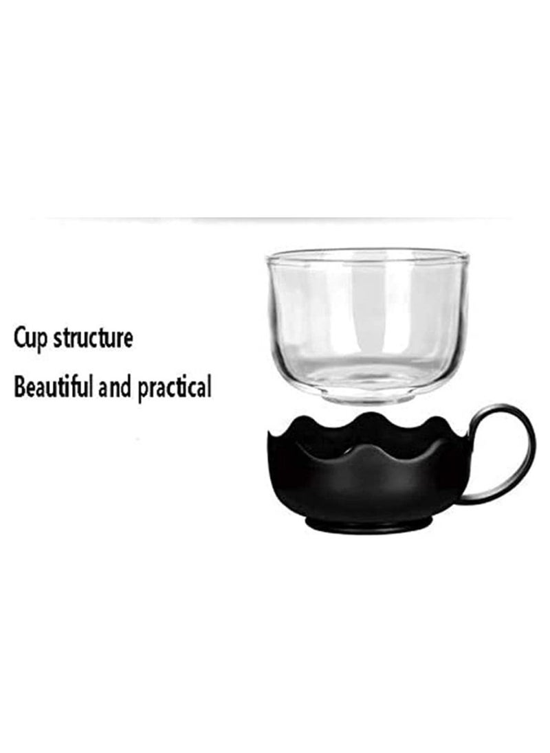 Generic - 5 Piece Glass Tea Set, 1 Teapot and 4 Cups, Teapot with Filter, for Home and Office for Scented Tea and Other Beverages - 5 Piece Pyrex Serving Set - Inner Filter Teapot - 4 Tea Cups - 5 Piece Pyrex Serving Set Inner Filter Teapot - 4 Tea Cups - Tea Serving Set Consists of 700ml Glass Teapot 4 Glass Cups - Glass Thermal Teapot with 4 Cups, Clear - Image 1