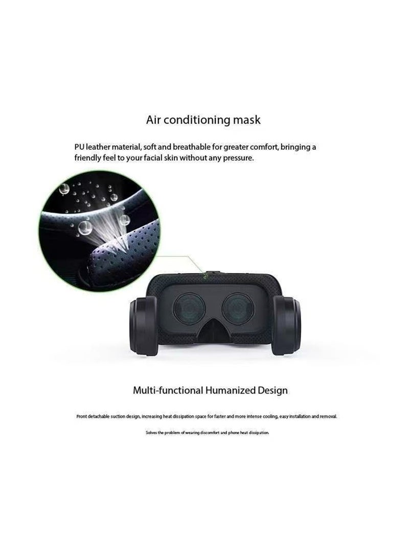 general Classic VR Goggles VR SHINECON 3D Virtual Reality Glasses+ Controller Bluetooth Headset Version VR Glasses for TV, Movies & Video Games Compatible with iOS & Android Smartphone Within 5.5-7.2 inch Screen Phone Eye Protected Soft & Comfortable Adjustable Distance IMAX Giant Screen/Optical Lenses/Panoramic Roaming/ Immersive Games - Image 5