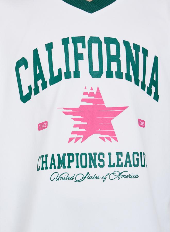 Styli Teens Boxy Fit Printed Polo T-Shirt - Image 3