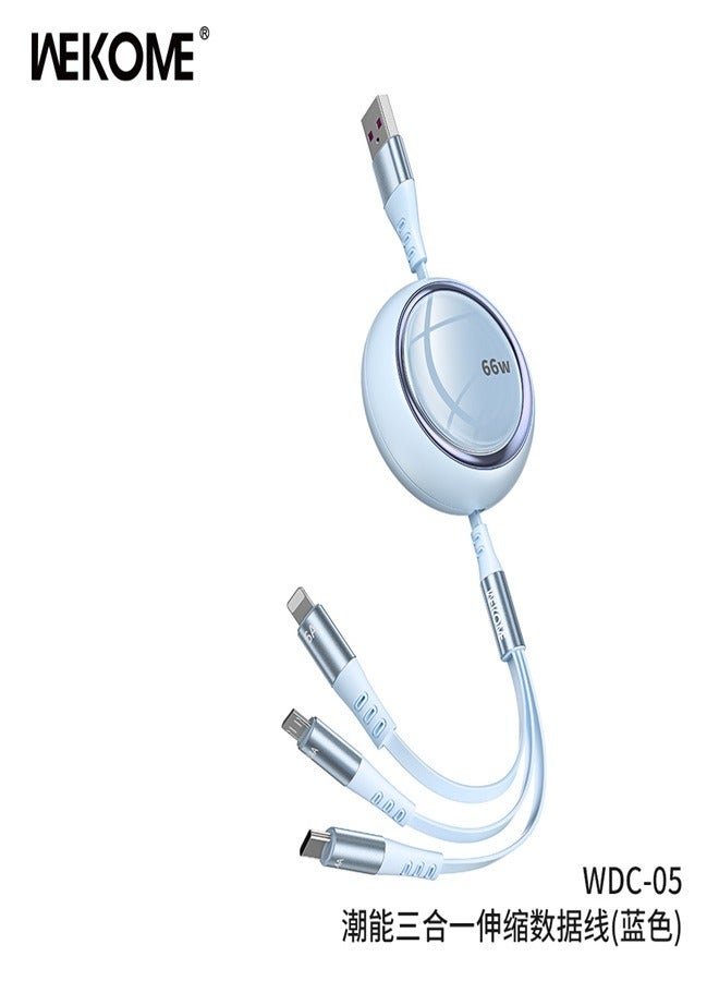 WEKOME POP Digtal 66w High speed 3in1 charging cable - Image 1