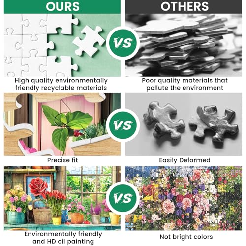 WSCXSC 300 Piece Puzzles for Adults Plant Puzzles 300 Pieces for Adults Kids Seniors Cat Jigsaw Puzzle Games Premium Cardboard Jigsaw Puzzles Family Activity Night Gift Toy 205x15in - Image 5