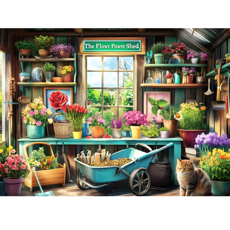 WSCXSC 300 Piece Puzzles for Adults Plant Puzzles 300 Pieces for Adults Kids Seniors Cat Jigsaw Puzzle Games Premium Cardboard Jigsaw Puzzles Family Activity Night Gift Toy 205x15in - Image 3