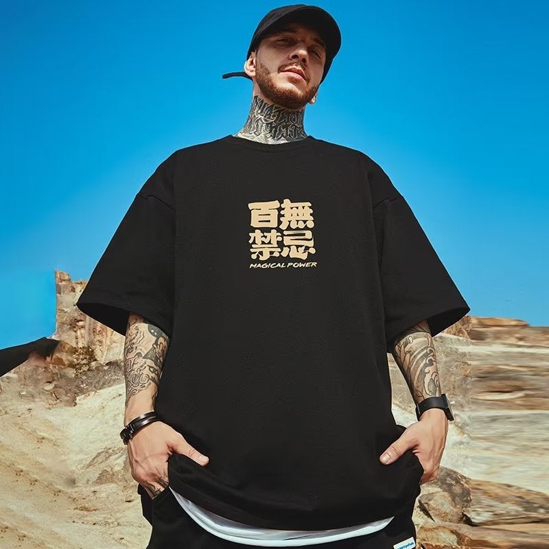 Short sleeve t-shirt 2023 men's summer thin national fashion handsome half sleeve T-shirt fashion half sleeve round neck loose half sleeve fashion - Image 3